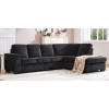 Avery Right Hand Facing Chaise Suite with Sofa Bed-Charcoal