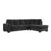 Avery Right Hand Facing Chaise Suite with Sofa Bed-Charcoal