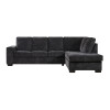 Avery Right Hand Facing Chaise Suite with Sofa Bed-Charcoal