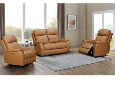 Tulsa Leather 2 Seater + 2 Electric Recliners Lounge Suite