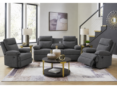 Bunbury 3 + 2 Recliners Suite - Charcoal 