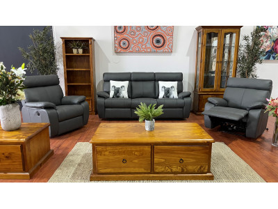 Roma Leather Electric 3 Seater + 2 Recliners Suite