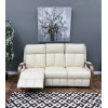 Ascot Leather 3 Seater Reclining Lounge