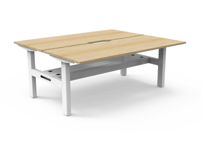 Boost Static Back to Back Workstation With Cable Tray - 1500mm