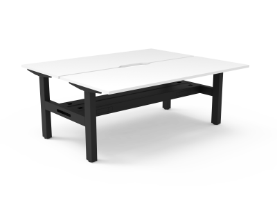 Boost Static Back to Back Workstation With Cable Tray - 1800mm