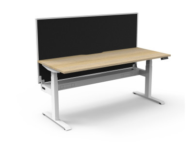 Boost+ Single Sided Workstation With Cable & Screen - 1500mm