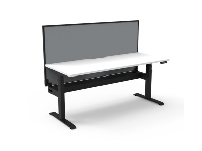 Boost+ Single Sided Workstation With Cable & Screen - 1800mm