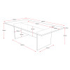 Meeting & Boardroom Table - 2400mm