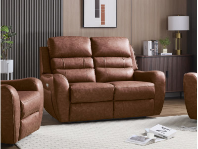 Buffalo 2 Seater Electric Reclining Lounge - Mink