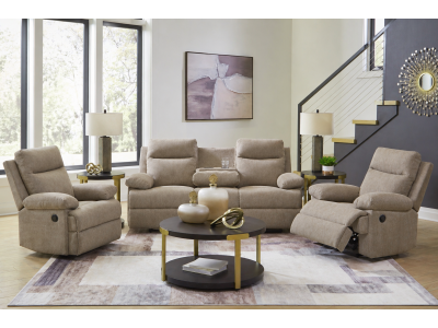 Bunbury 3 Seater + 2 Recliners Lounge Suite - Mocha