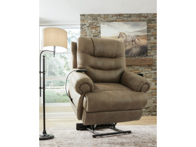 Dalby Power Lift Recliner with Heat & Massage - Earth