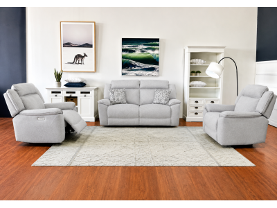 Kingston 2 Seater + 2 Electric Recliners Lounge Suite