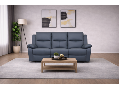 Millthorpe Leather 3 Seater Reclining Lounge