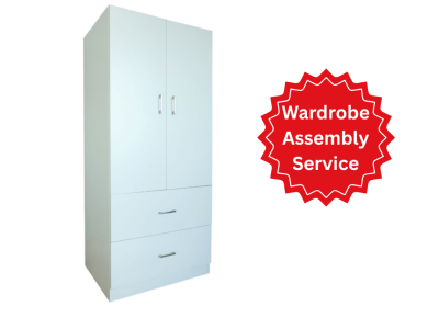 Wardrobe Assembly Service - 900 wide 2 door 2 drawer