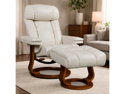 Relax Leather Chair with Ottoman