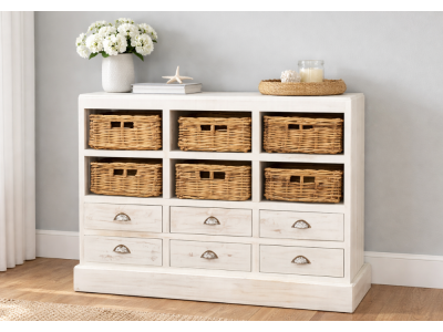 Karina Whitewash Storage Chest
