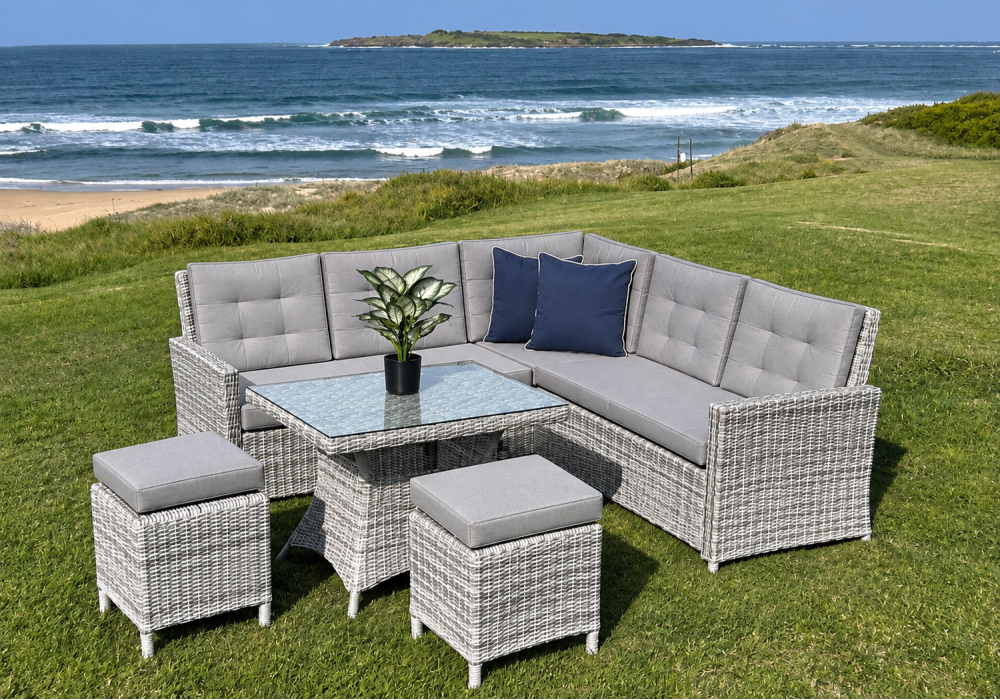 Worcester Corner Lounge Setting In Table & Stools Worcester Corner Lounge Setting In Table & Stools